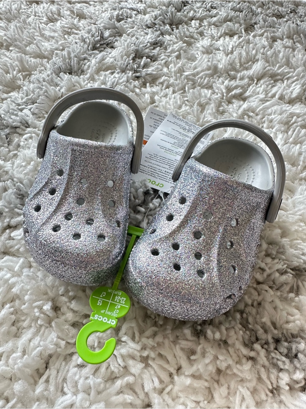 Crocs little girls toddlers Kids' Baya Glitter Clog size 7